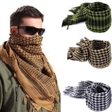 Fashion Mens Lightweight Square Outdoor Shawl Military Arab Tactical Desert Army Shemagh KeffIyeh Arafat Scarf Fashion - webtekdev