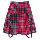 Rosetic Women Skirts Summer Black Punk Rock Gothic Sexy Chic  A Line High Waist Plain - webtekdev