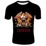 2019 New QUEEN T Shirt Men Short Fashion Printing T-shirt Queen Rock Band T Shirts Black T-shirts For Men Streetwear Tshirt 4XL - webtekdev