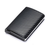 BISI GORO 2020 Credit Card Holder Men And Women Metal RFID Vintage Aluminium Box Crazy Horse PU Leather Fashion Card Wallet - webtekdev