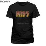 Kiss Vintage Logo Shirt S-3XL Official T-Shirt Rock Band Black Tshirt Short Sleeve O-Neck Cotton T Shirt Movie Shirt sbz1164 - webtekdev
