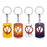 DC Comics Daredevil V For Vendetta Keychain Double D Avengers Mask Metal Keyring Pendant Women Bag Men Car Accessories Gift - webtekdev