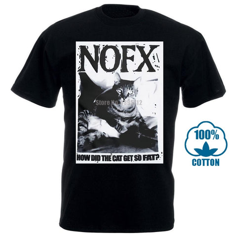 Nofx Fat Cat White Black T Shirt Tee Shirt Xs 2Xl - webtekdev