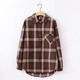 Fashion Women Plaid Shirt Chic Oversized Checked Blouse Long Sleeve Female Casual Print Shirts Loose Cotton Tops Blusas - webtekdev