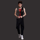 New 2019 Men's Clothing Personality trend vest costumes punk rock scene hip-hop nightclub coat singer costumes - webtekdev