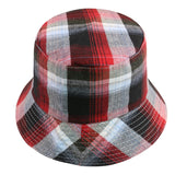 FOXMOTHER New Black White Plaid Check Bucket Hats Fishing Caps Women Mens - webtekdev