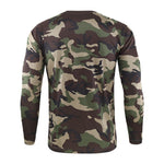 Men's Quick Dry Tactical Camouflage T-shirt Breathable Casual O-Neck Long Sleeve Shirt Combat Camo Army T Shirts Military Tops - webtekdev