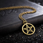 Fashion Pentagram Necklace Women Star Pendant Necklaces Chain Satan Jewelry Collier Collares Colar naszyjnik Wicca Pagan Vintage - webtekdev
