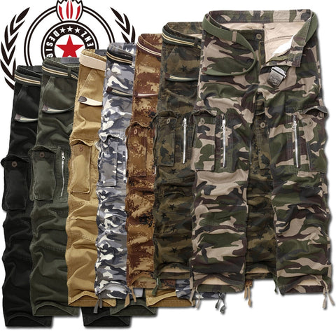 MIXCUBIC brand army tactical pants Multi-pocket washing 100% cotton army green camouflage cargo pants men plus large size 28-40 - webtekdev