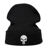 Beanie Hat Skullie Cap Slouchy Winter Embroidery Cool Punk Men Women Boy Girl Teens Street Dance Skull Skelton Black White pink - webtekdev