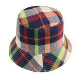 FOXMOTHER New Black White Plaid Check Bucket Hats Fishing Caps Women Mens - webtekdev