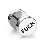 Fashion Black Stainless Steel Earrings Women Men's Barbell Dumbbell Punk Gothic Piercing Stud Earring for Men 2020 - webtekdev
