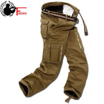 Men Cargo Pants Winter Plus Fleece Thick Warm Pants Double Layer Multi Pocket Casual Military Baggy Tactical Trousers Male - webtekdev