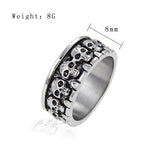 Vintage Stainless Steel Men Punk Style Skull Ring Male Gothic Skull 316L Steel Jewelry Men's Personalized Gifts Size 8-13 - webtekdev