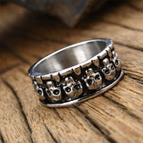 Vintage Stainless Steel Men Punk Style Skull Ring Male Gothic Skull 316L Steel Jewelry Men's Personalized Gifts Size 8-13 - webtekdev