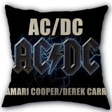 Custom ACDC Band Pillowcase Cotton Linen Fabric Home Textile Square Pillowcase 45X45cm Wedding Decorative No Fade - webtekdev