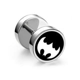 Fashion Black Stainless Steel Earrings Women Men's Barbell Dumbbell Punk Gothic Piercing Stud Earring for Men 2020 - webtekdev