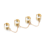 Reto Punk Cool Hip Pop Multi-layer Adjustable Chain Four Fingers Open Silver Alloy Women Rotate Rings for Women Party Gift Jewel - webtekdev