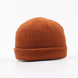 Brimless Hats Hip Hop Beanie Skullcap Street Knitted Hat Women Men Acrylic Unisex Casual Solid Pumpkin Portable Melon Cap - webtekdev