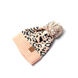 Knitted Leopard Beanie Winter Hat Fashion Adult Fall Thick Warm Bonnet Skullies Beanie Soft Knitted With Tag - webtekdev