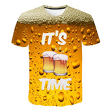 New arrive Novelty Fashion 3D Tshirt Men Cans of Beer Printed Hip Hop Crewneck Short Sleeve Men/Women T-shirt Tee Tops Wholesale - webtekdev