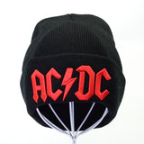 winter ACDC embroidery letter knitted cap men women winter hats acdc rock beanie hat outdoor warm knitting beanie caps ski cap - webtekdev