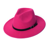 Fedora Hat Men Women Imitation Woolen Winter Women Felt Hats Men Fashion Black Top Jazz Hat Fedoras Chapeau Sombrero Mujer 2019 - webtekdev