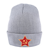 Women Streetwear Winter Beanie Hat Men Elastic Bonnet Communism Icon Printing Fashion Hat Spring Outdoor Sports Skull Cap - webtekdev