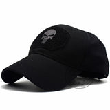 LIBERWOOD Punisher Skull Multicam Operator Cap Men Mesh summer Fitted Tactical Cap Special Force Sniper SWAT Hat place patch OD - webtekdev