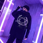 Harajuku Men Hip Hop Fake two-piece five-pointed star printing hoodie men Streetwear Casual Pullover Sweatshirt sudadera hombre - webtekdev