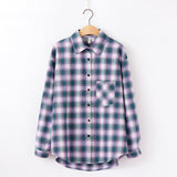 Fashion Women Plaid Shirt Chic Oversized Checked Blouse Long Sleeve Female Casual Print Shirts Loose Cotton Tops Blusas - webtekdev