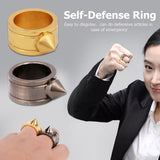 Creative Cool Brass Knuckles Zinc Alloy Self-Defense Ring Anti-wolf Protective Equipment Outdoor EDC Tool Portable Punk Rings - webtekdev