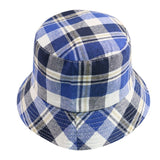 FOXMOTHER New Black White Plaid Check Bucket Hats Fishing Caps Women Mens - webtekdev