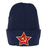 Women Streetwear Winter Beanie Hat Men Elastic Bonnet Communism Icon Printing Fashion Hat Spring Outdoor Sports Skull Cap - webtekdev