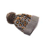 Knitted Leopard Beanie Winter Hat Fashion Adult Fall Thick Warm Bonnet Skullies Beanie Soft Knitted With Tag - webtekdev