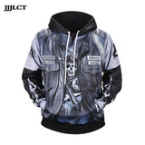 3D printed hooded jacket coat sweatshirt hoodie new arrival of anarchy in spring and summer - webtekdev