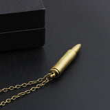Cool Men Jewelry Bronze Bullet Pendants Necklace High quality  Link Chain Punk Gift Hip Hop Men Jewelry (Bullet necklace) - webtekdev