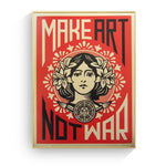 Make Art Not War Pop Art Vintage Poster Prints Oil Painting On Canvas Wall Art Murals Pictures For Living Room Decoration - webtekdev