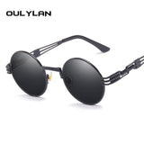 Oulylan Round Metal Steampunk Sunglasses Women Men Fashion Gothic Sun Glasses Luxury Brand Designer High Quality Eyewear UV400 - webtekdev