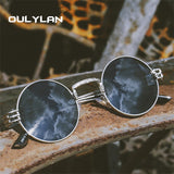 Oulylan Round Metal Steampunk Sunglasses Women Men Fashion Gothic Sun Glasses Luxury Brand Designer High Quality Eyewear UV400 - webtekdev