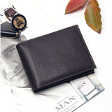 Casual Men's Wallets Leather Solid Luxury Wallet Men Pu Leather - webtekdev