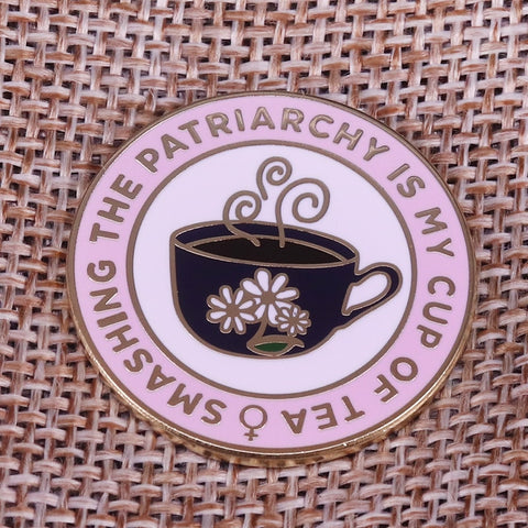 Smashing the patriarchy Lapel Pin feminist women gifts The Future is Female Brooch Enamel pin - webtekdev