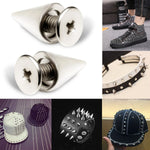 7x10mm 100 PCS DIY Nails / Rivets Ball PUNK Clothing Customization Silver Metal Bag Studs Cone Punk Spikes Rivet Leathercraft - webtekdev