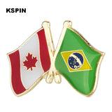 Black Color Badge Flag Lapel pin badges for clothes Pin badges safety pin brooch XY0087 (XY0087) - webtekdev
