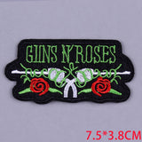 Pulaqi Punk Metal Band Cloth Patches Embroidered Patches For Clothing Applique Rock Music Fans Badges Stickers Iron on Patches F - webtekdev