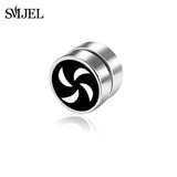 SMJEL Rock Strong Magnet Magnetic Health Care Ear Stud Non Piercing Earrings Skull David Star Tai Chi Earings Jewelry Mens Women - webtekdev