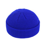 Brimless Hats Hip Hop Beanie Skullcap Street Knitted Hat Women Men Acrylic Unisex Casual Solid Pumpkin Portable Melon Cap - webtekdev