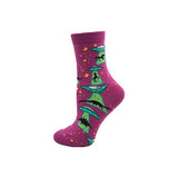 Modeager Fashion Hip hop Black Color Skeleton Alien Halloween Cool Women Socks Cotton Soft Summer Thin Novelty Socks for Women - webtekdev