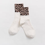 Hot Retro Leopard Print Cotton Blends Women Socks Fashion High Street Popular Stripe Leopard Socks Spring Summer Cool Cozy Socks - webtekdev
