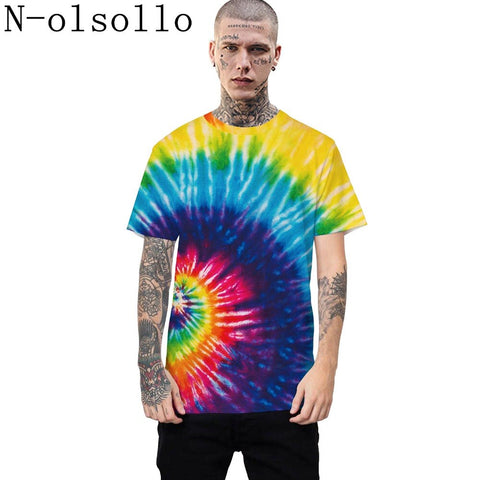 N-olsollo 3D Gradual Tie-dyed Printed Womens/Mens Clothes 2019 New Summer T shirts Short Sleeve XS/S/M/L/XL/XXL Loose Casual Tee - webtekdev